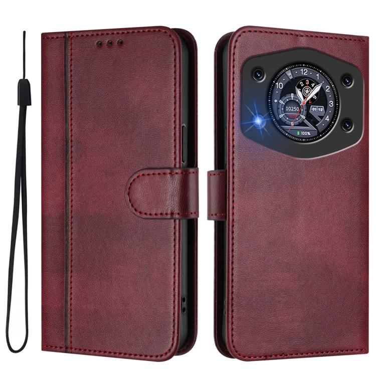 For Cubot A30 Line Splicing Buckle Retro Leather Phone Case