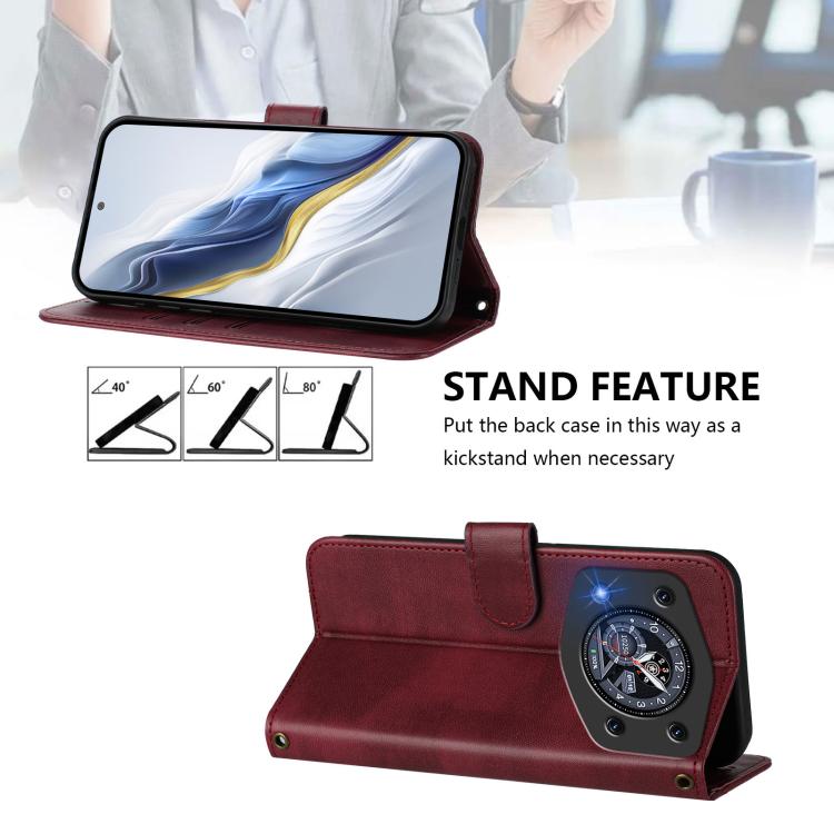 For Cubot A30 Line Splicing Buckle Retro Leather Phone Case
