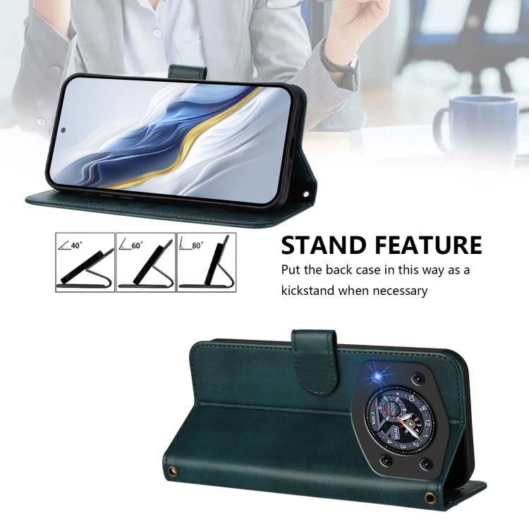 For Cubot A30 Line Splicing Buckle Retro Leather Phone Case