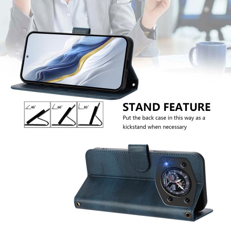 For Cubot A30 Line Splicing Buckle Retro Leather Phone Case
