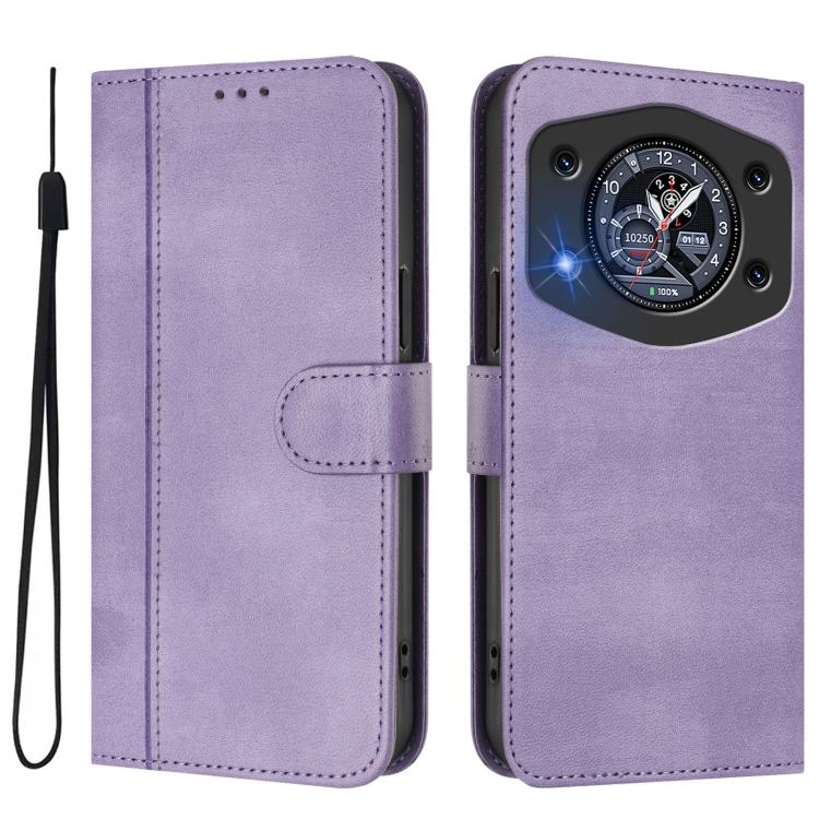 For Cubot A30 Line Splicing Buckle Retro Leather Phone Case