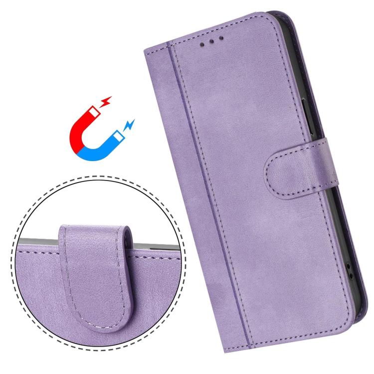 For Cubot A30 Line Splicing Buckle Retro Leather Phone Case
