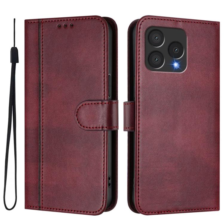 For Cubot A40 Line Splicing Buckle Retro Leather Phone Case