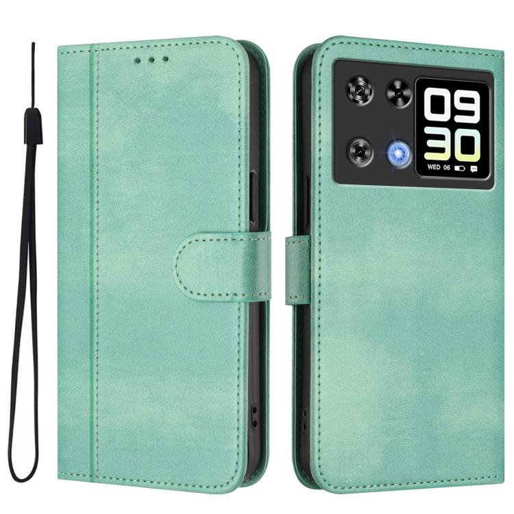For Cubot P90 Line Splicing Buckle Retro Leather Phone Case