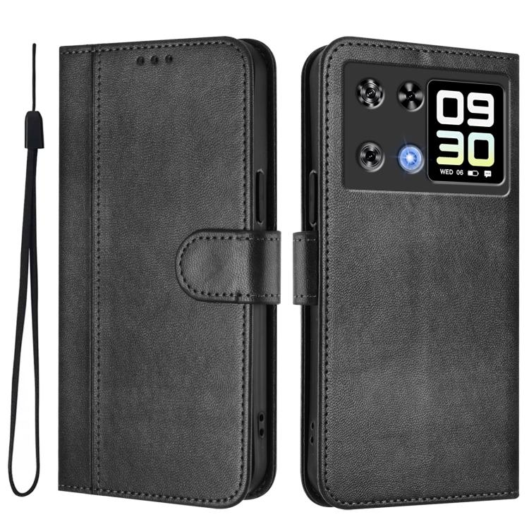 For Cubot P90 Line Splicing Buckle Retro Leather Phone Case