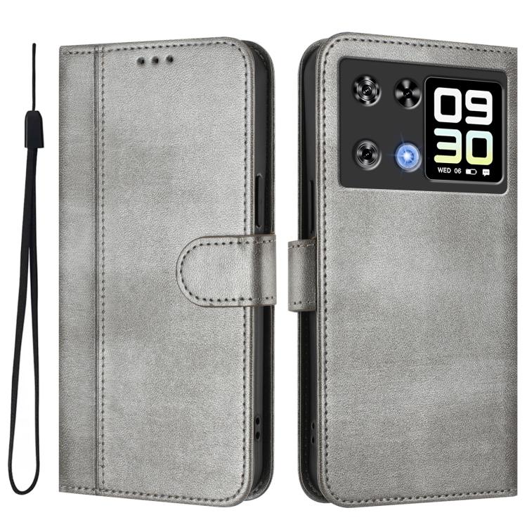 For Cubot P90 Line Splicing Buckle Retro Leather Phone Case