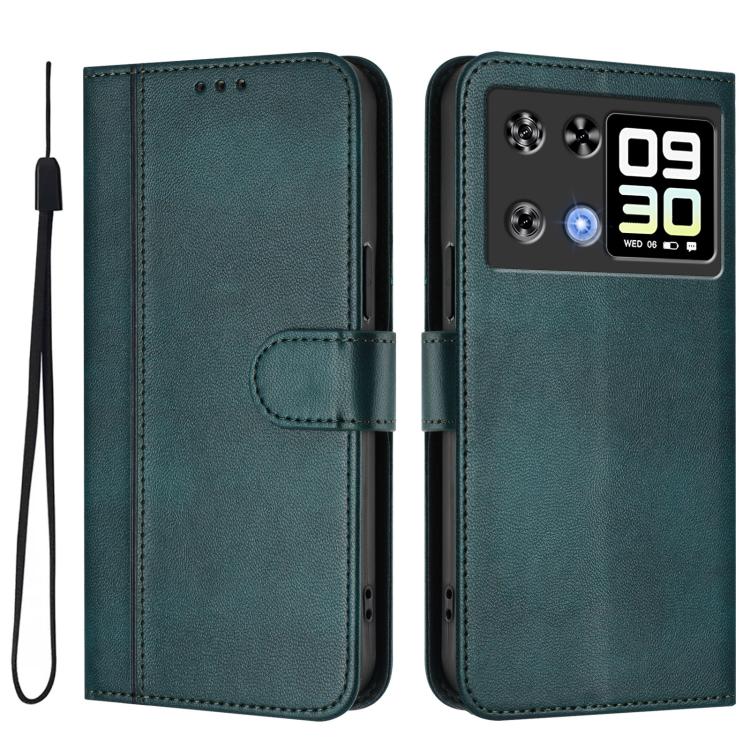 For Cubot P90 Line Splicing Buckle Retro Leather Phone Case