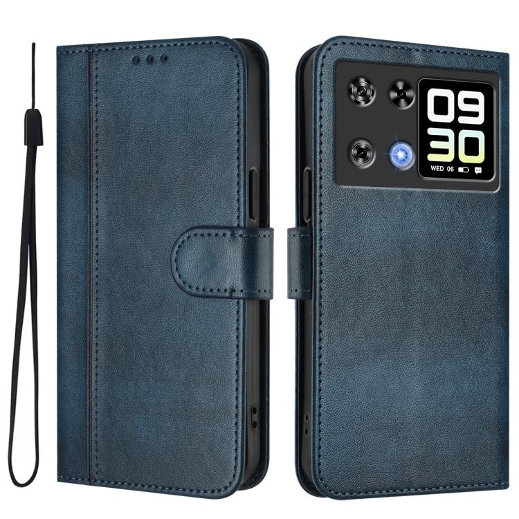 For Cubot P90 Line Splicing Buckle Retro Leather Phone Case