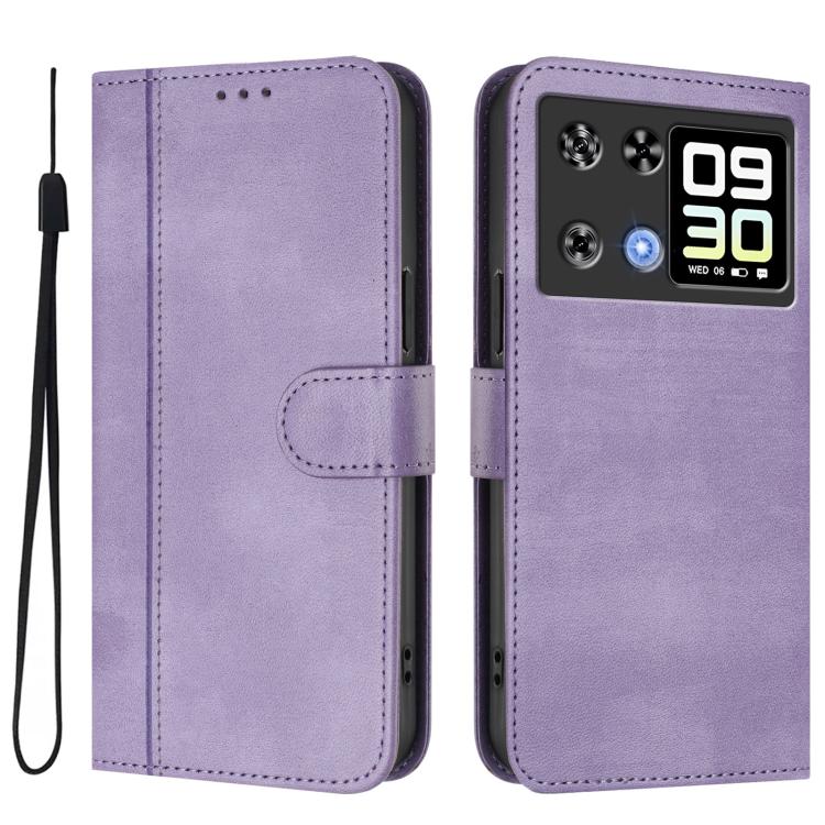 For Cubot P90 Line Splicing Buckle Retro Leather Phone Case