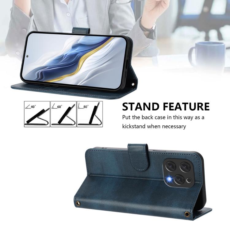 For Doogee N55 / N55 Plus Line Splicing Buckle Retro Leather Phone Case