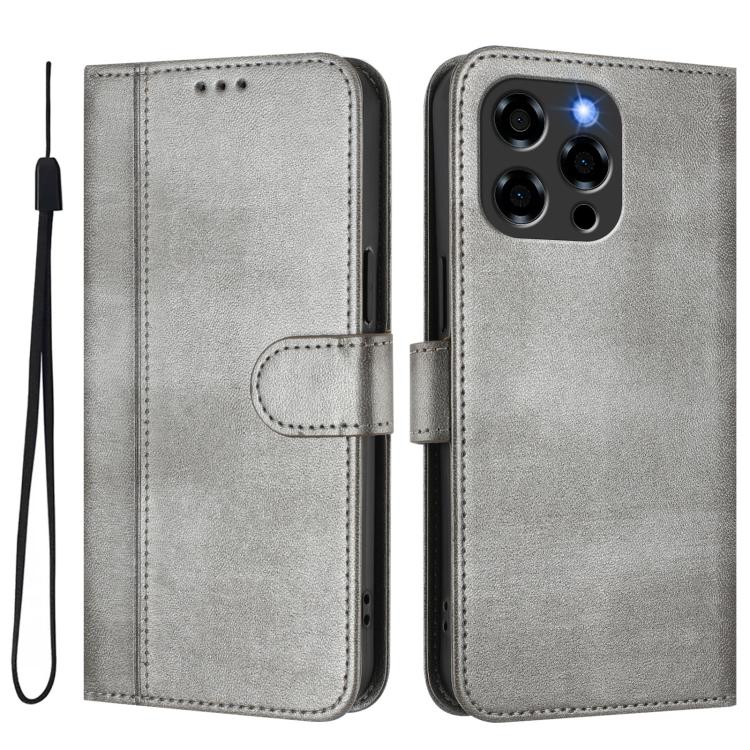 For Doogee Note 58 / 58 Pro Line Splicing Buckle Retro Leather Phone Case