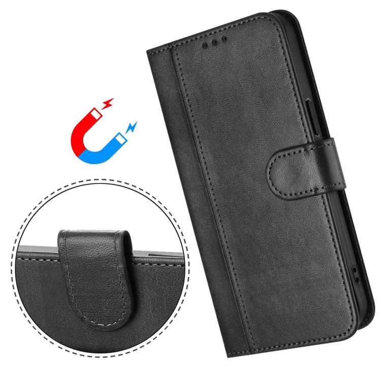 For Doogee Note 59 / 59 Pro Line Splicing Buckle Retro Leather Phone Case