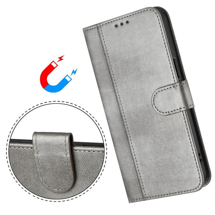 For Doogee Note 59 / 59 Pro Line Splicing Buckle Retro Leather Phone Case