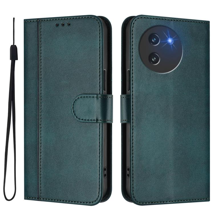 For Doogee Note 59 / 59 Pro Line Splicing Buckle Retro Leather Phone Case