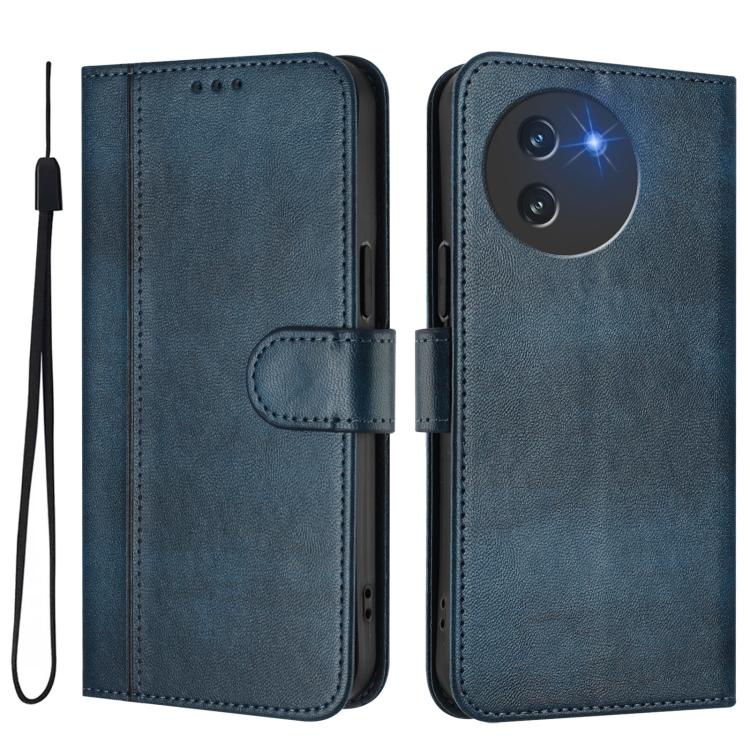 For Doogee Note 59 / 59 Pro Line Splicing Buckle Retro Leather Phone Case