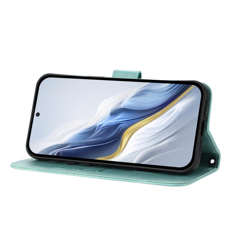 For Doogee Note 56 / Note 56 Pro Line Splicing Buckle Retro Leather Phone Case