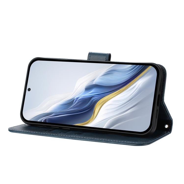 For Doogee Note 56 / Note 56 Pro Line Splicing Buckle Retro Leather Phone Case