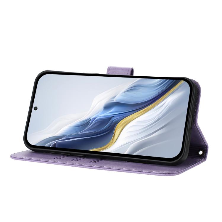 For Doogee Note 56 / Note 56 Pro Line Splicing Buckle Retro Leather Phone Case