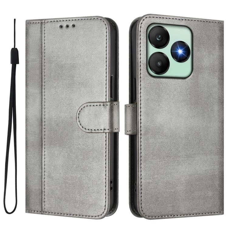 For Wiko T20 Line Splicing Buckle Retro Leather Phone Case