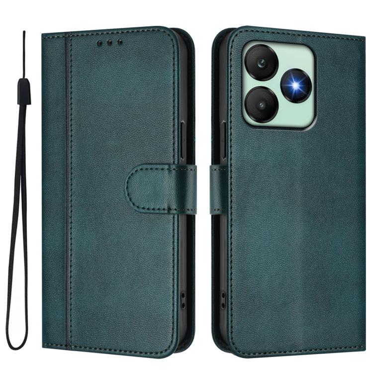 For Wiko T20 Line Splicing Buckle Retro Leather Phone Case