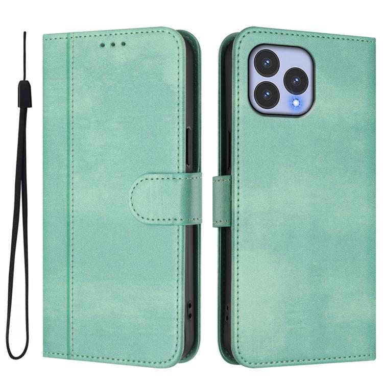 For Wiko T60 / Cubot P80 Line Splicing Buckle Retro Leather Phone Case