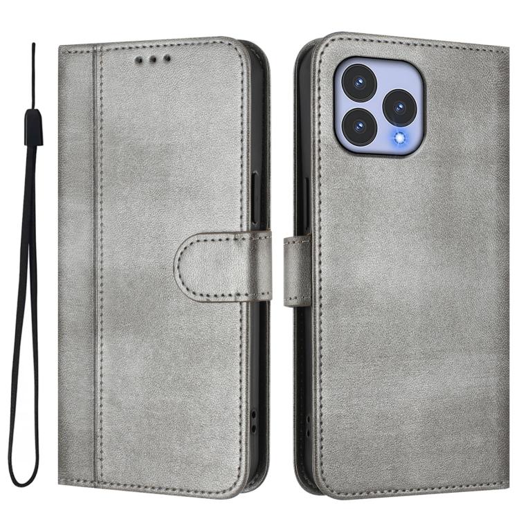 For Wiko T60 / Cubot P80 Line Splicing Buckle Retro Leather Phone Case