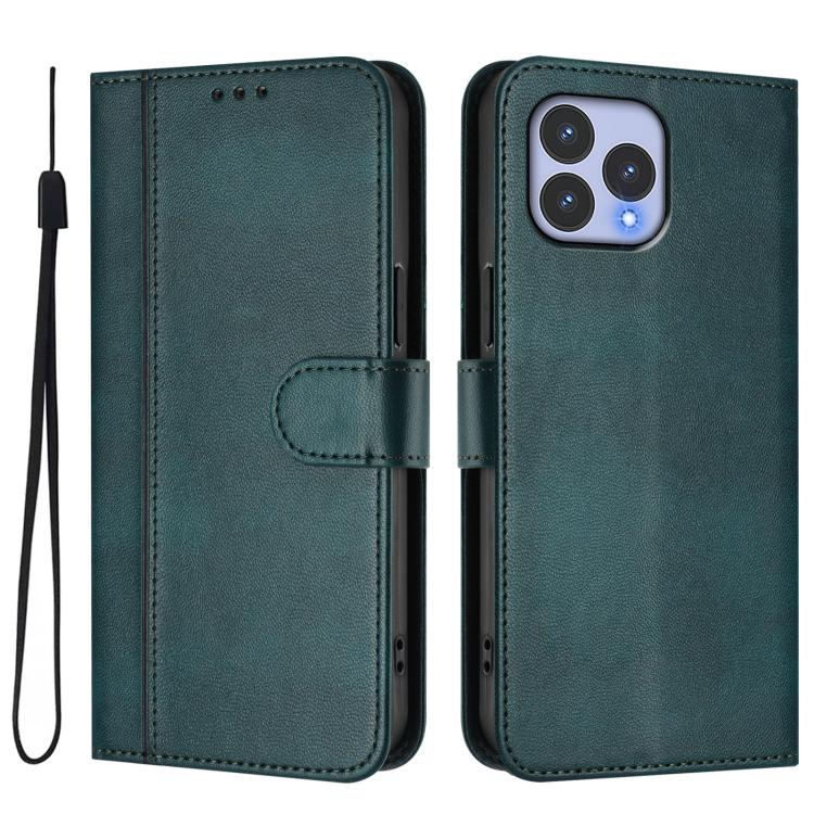 For Wiko T60 / Cubot P80 Line Splicing Buckle Retro Leather Phone Case