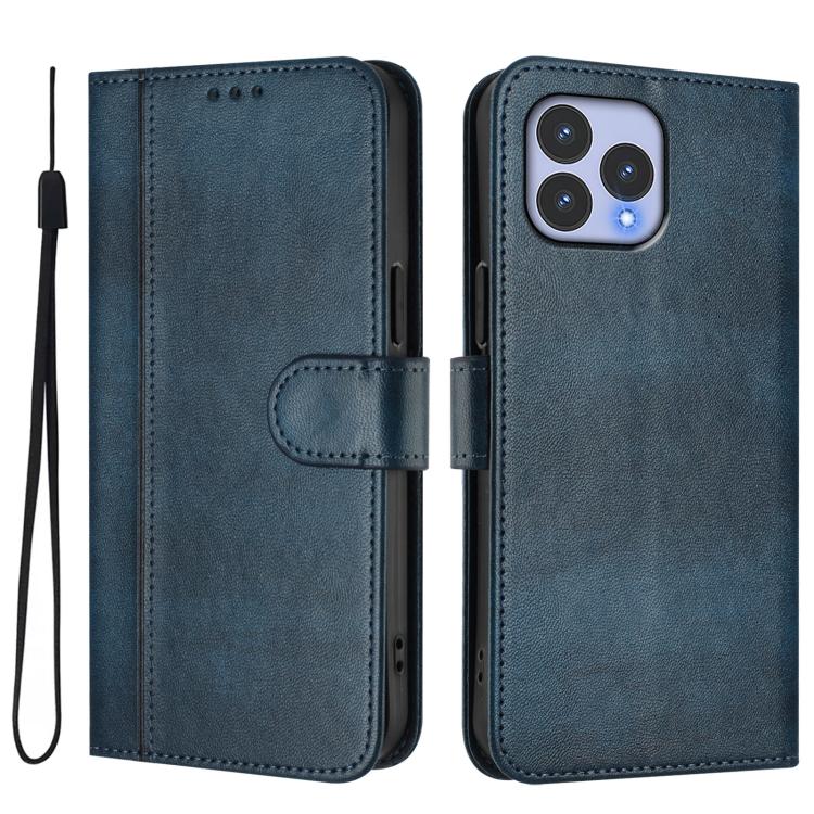 For Wiko T60 / Cubot P80 Line Splicing Buckle Retro Leather Phone Case