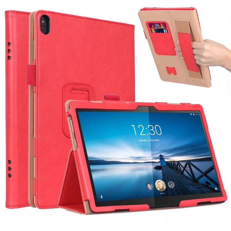 For Lenovo Tab P10 TB-X705F & Tab M10 FHD REL TB-X605FC/LC & Tab M10 TB-X605F / TB-X505F Retro Texture PU Leather Horizontal Flip Leather Case with Holder & 2 Card Slots & Hand Strap