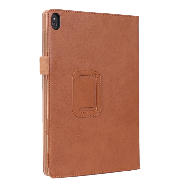 For Lenovo Tab P10 TB-X705F & Tab M10 FHD REL TB-X605FC/LC & Tab M10 TB-X605F / TB-X505F Retro Texture PU Leather Horizontal Flip Leather Case with Holder & 2 Card Slots & Hand Strap