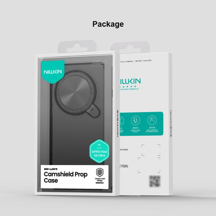 For OPPO Find X8 Ultra NILLKIN CamShield Prop Translucent PC Phone Case - Black