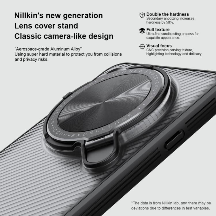 For OPPO Find X8 Ultra NILLKIN CamShield Prop Translucent PC Phone Case - Black
