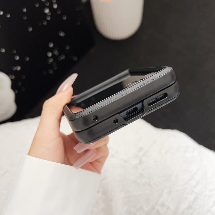 For Motorola Razr 50 Ultra Magsafe Magnetic Plain Leather Phone Case