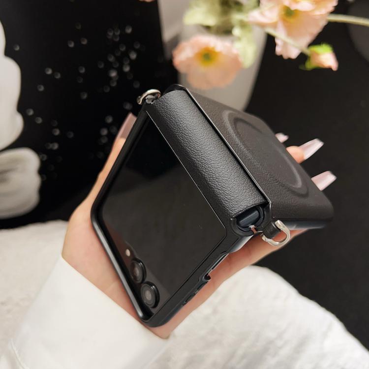 For Motorola Razr 50 Ultra Magsafe Magnetic Plain Leather Phone Case