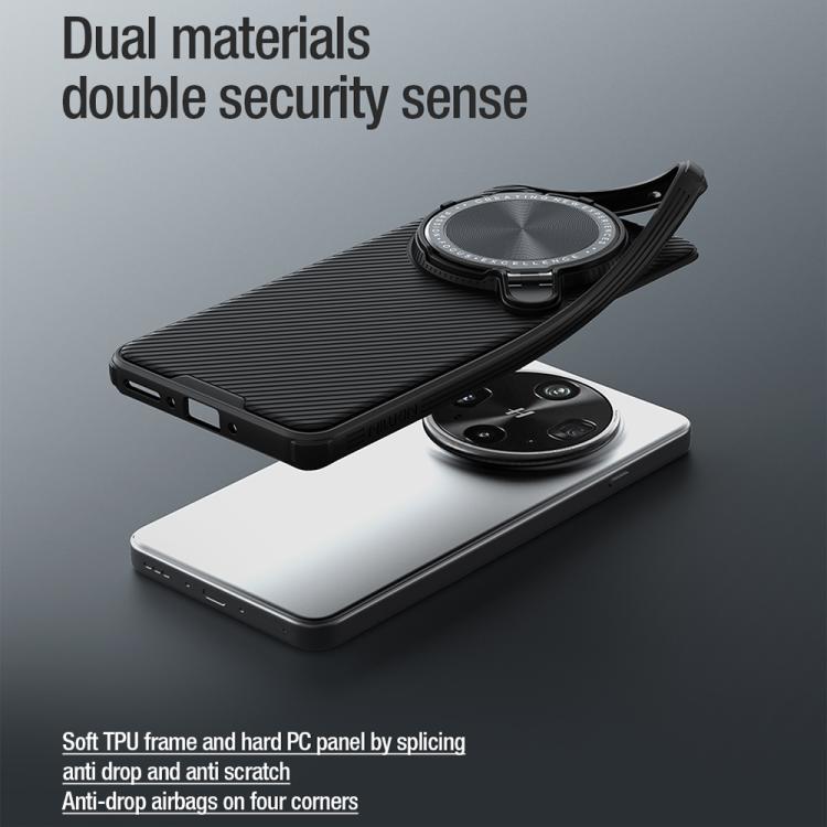 For OPPO Find X8 Ultra NILLKIN Black Mirror Prop CD Texture Mirror Phone Case - Black