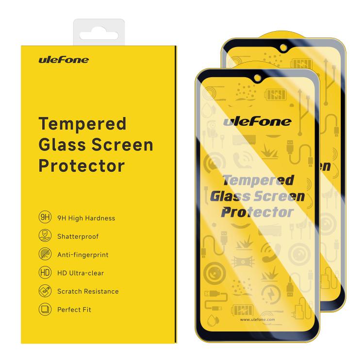 For Ulefone Armor 22 2pcs / Pack Ulefone 9H HD Anti Fingerprint Tempered Glass Screen Protector