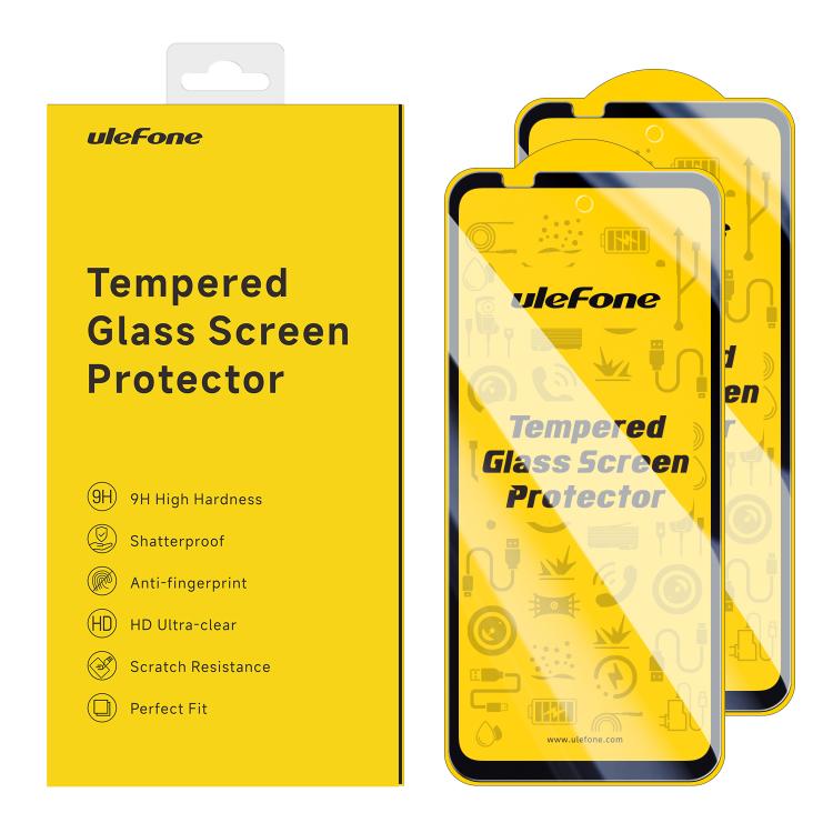 For Ulefone Armor 24 2pcs / Pack Ulefone 9H HD Anti Fingerprint Tempered Glass Screen Protector