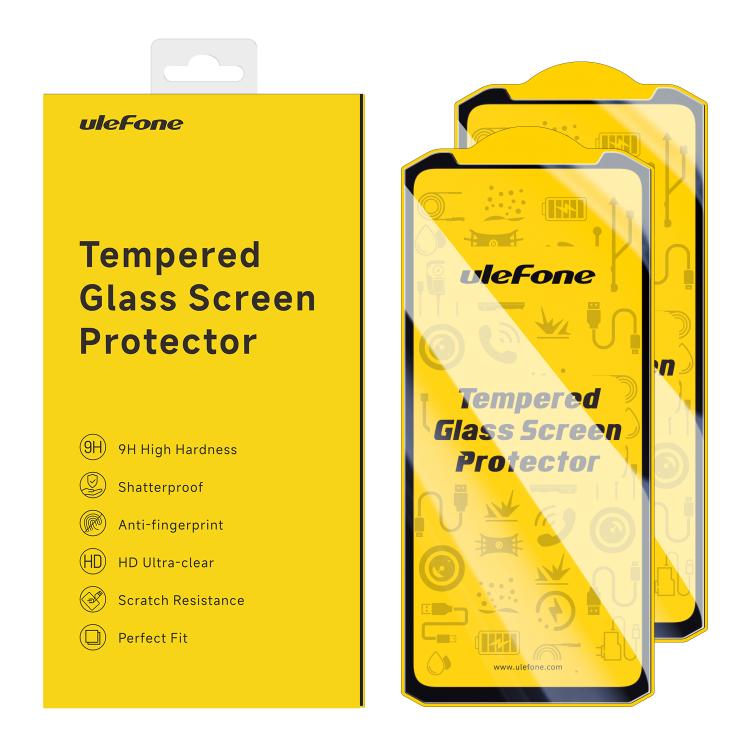 For Ulefone Armor 27T Pro 2pcs / Pack Ulefone 9H HD Anti Fingerprint Tempered Glass Screen Protector