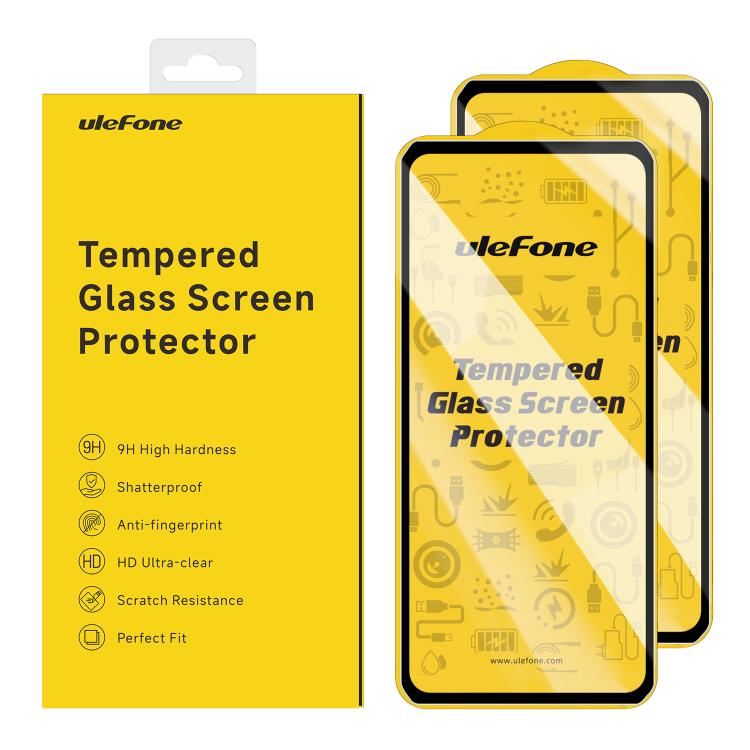 For Ulefone Armor 28 Ultra Thermal / 28 Pro 2pcs / Pack Ulefone 9H HD Anti Fingerprint Tempered Glass Screen Protector