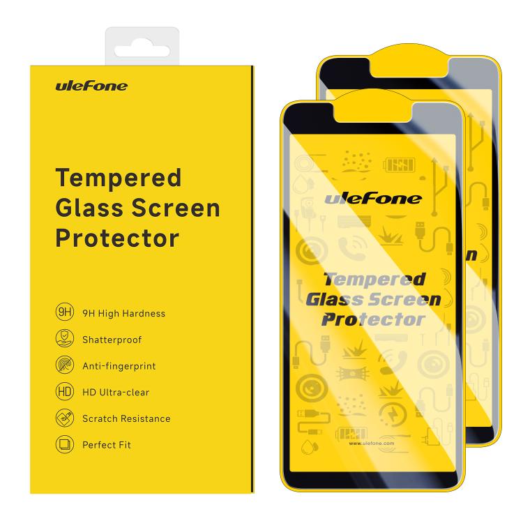 For Ulefone Armor X12 2pcs / Pack Ulefone 9H HD Anti Fingerprint Tempered Glass Screen Protector