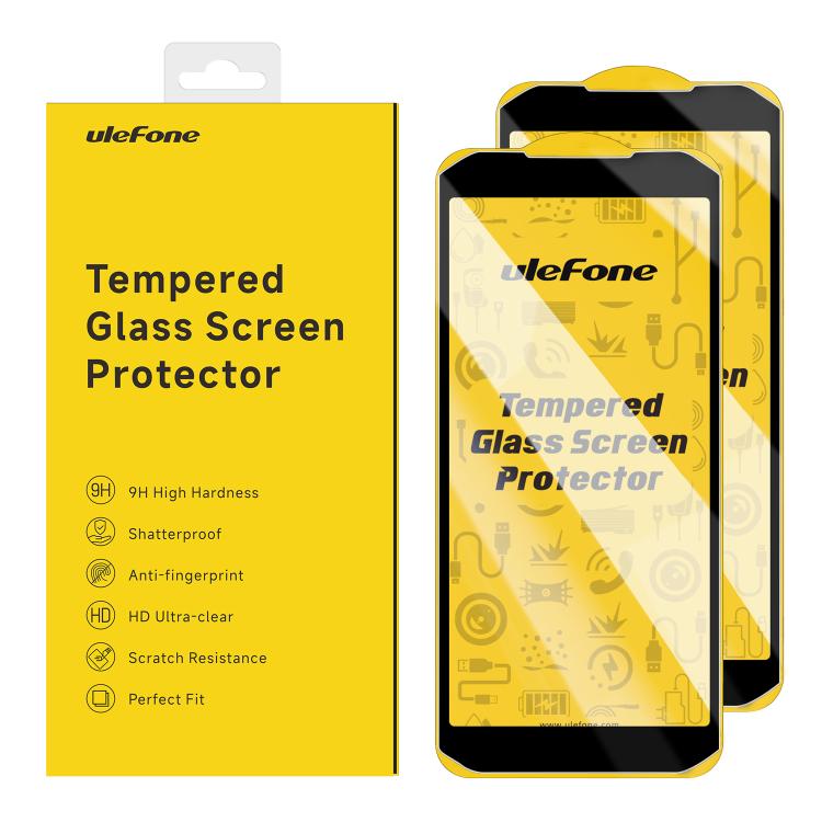 For Ulefone Armor X32 / X32 Pro 5G 2pcs / Pack Ulefone 9H HD Anti Fingerprint Tempered Glass Screen Protector