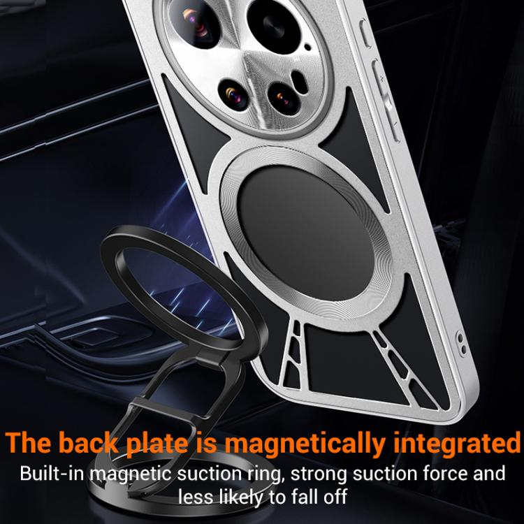 For Xiaomi 17 Ultra Silicone Cooling Hollow Metal MagSafe Phone Case