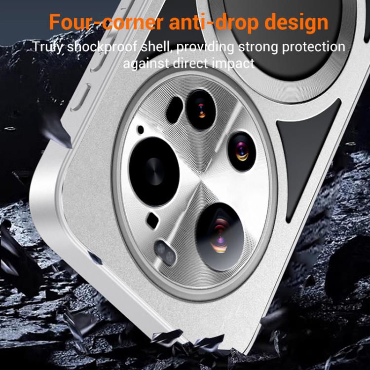 For Xiaomi 17 Pro Max Silicone Cooling Hollow Metal MagSafe Phone Case