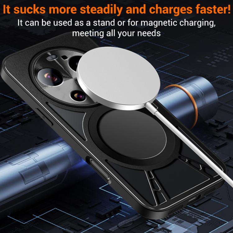 For Xiaomi 15 Pro Silicone Cooling Hollow Metal MagSafe Phone Case