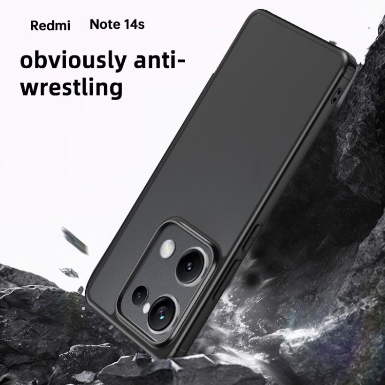 For Redmi Note 14S 4G Armor Clear TPU Hybrid PC Phone Case