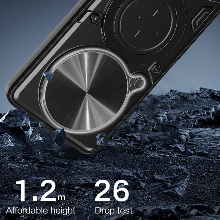 For Nothing Phone 3a Pro CD Texture Sliding Camshield Magnetic Holder Phone Case