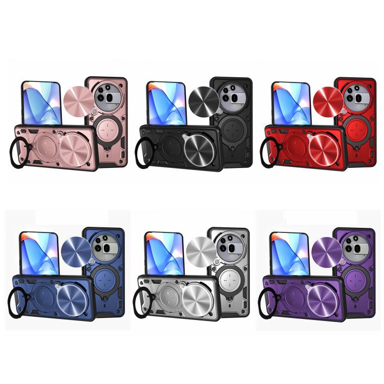 For Nothing Phone 3a Pro CD Texture Sliding Camshield Magnetic Holder Phone Case