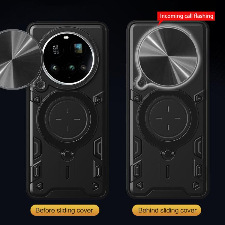 For Nothing Phone 3a Pro CD Texture Sliding Camshield Magnetic Holder Phone Case