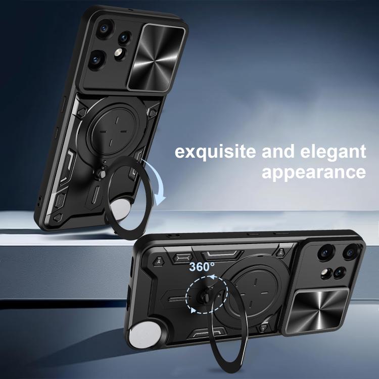 For Nothing CMF Phone 2 Pro CD Texture Sliding Camshield Magnetic Holder Phone Case