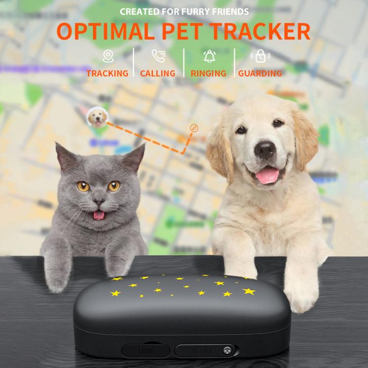 RF-V53 IP67 Waterproof Pet GPS Collar Tracking Device Anti-loss Positioner - Black